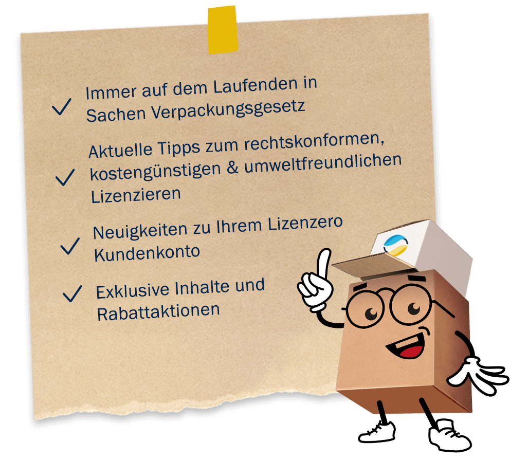 Lizenzero Newsletter, News, Tipps, Verpackungslizenz